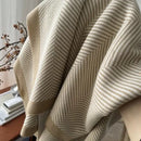 GobekUsa Cozy Striped Blanket: Multi-Functional for Travel, Office, Car, Sofa & Airplane