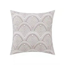 Beige daisy floral geometric pillow cover living room decor by Decorbites