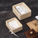 GobekUsa Double Decker Natural Stone Jewelry Organizer - 2 in 1 Floss Box & Bathroom Storage