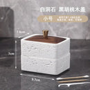 GobekUsa Double Decker Natural Stone Jewelry Organizer - 2 in 1 Floss Box & Bathroom Storage