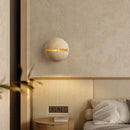 GobekUsa Dino Egg Stone Art Wall Lamp Yellow Travertine LED Sconce Light Fixtures
