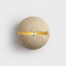 GobekUsa Dino Egg Stone Art Wall Lamp Yellow Travertine LED Sconce Light Fixtures