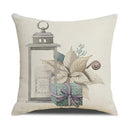 Beige embroidered cartoon birds christmas pillowcase living room decor by Decorbites
