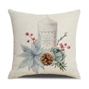 Beige embroidered cartoon birds christmas pillowcase living room decor by Decorbites