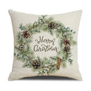Beige embroidered cartoon birds christmas pillowcase living room decor by Decorbites
