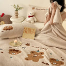 GobekUsa Cozy Teddy Fleece Blanket - Luxury Bedspread for All Seasons