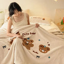 GobekUsa Cozy Teddy Fleece Blanket - Luxury Bedspread for All Seasons