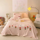 GobekUsa Cozy Teddy Fleece Blanket - Luxury Bedspread for All Seasons