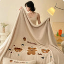 GobekUsa Cozy Teddy Fleece Blanket - Luxury Bedspread for All Seasons