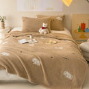 GobekUsa Cozy Teddy Fleece Blanket - Luxury Bedspread for All Seasons