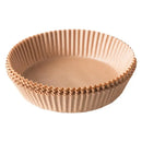Beige fluted air fryer paper liner 50pcs kitchen baking mat by Decorbites