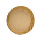 Beige fluted air fryer paper liner 50pcs kitchen baking mat by Decorbites