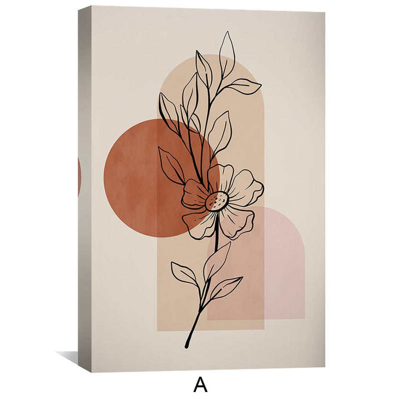 Beige Foliage Canvas