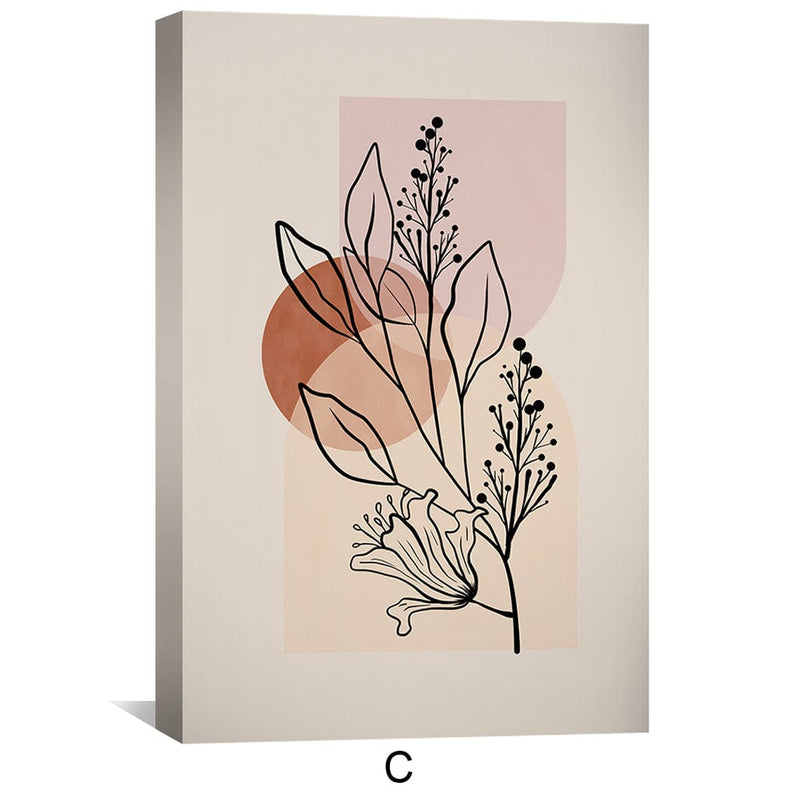 Beige Foliage Canvas