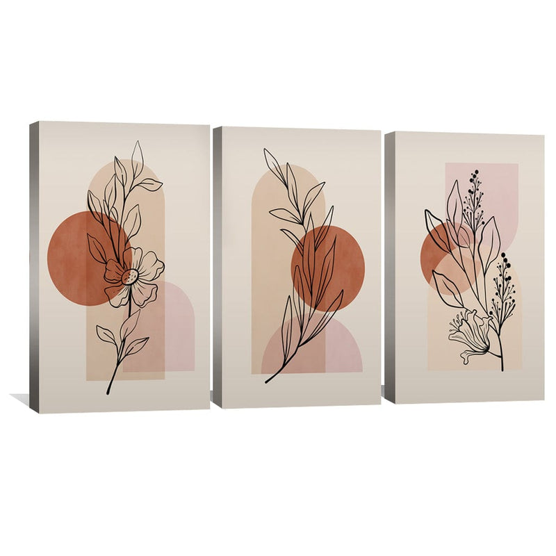 Beige Foliage Canvas