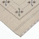Beige Gabbeh Border Design Hand Loomed Wool Area Rug