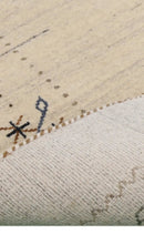 Beige Gabbeh Hand Loomed Wool Area Rug - Authentic Traditional Border Design by The Rug Decor
