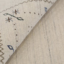 Beige Gabbeh Hand Loomed Wool Area Rug - Authentic Traditional Border Design by The Rug Decor