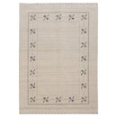 Beige Gabbeh Border Design Hand Loomed Wool Area Rug