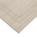 Beige Gabbeh Hand Loomed Wool Area Rug - Minimalist Boho Home Accent Decor Style by The Rug Decor