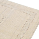 Beige Gabbeh Hand Loomed Wool Area Rug - Minimalist Boho Home Accent Decor Style by The Rug Decor