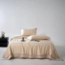 GobekUsa Leopard Jacquard Summer Quilt Bedding Set with Bed Sheet & Pillowcase