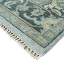 Hand Knotted Wool Area Rug Beige Gray Charcoal Heriz Serapi Antique Traditional by The Rug Decor