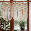 GobekUsa Handwoven Macrame Window Curtain Tapestry with Tassels