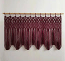 GobekUsa Handwoven Macrame Window Curtain Tapestry with Tassels
