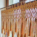 GobekUsa Handwoven Macrame Window Curtain Tapestry with Tassels