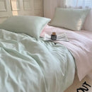 GobekUsa Ice Silky Solid Bedding Set - Cooling Satin Smooth Quilt Cover Set