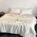 GobekUsa Ice Silky Solid Bedding Set - Cooling Satin Smooth Quilt Cover Set