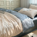 GobekUsa Ice Silky Solid Bedding Set - Cooling Satin Smooth Quilt Cover Set