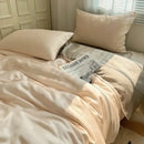 GobekUsa Ice Silky Solid Bedding Set - Cooling Satin Smooth Quilt Cover Set