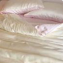 GobekUsa Ice Silky Solid Bedding Set - Cooling Satin Smooth Quilt Cover Set