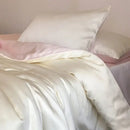 GobekUsa Ice Silky Solid Bedding Set - Cooling Satin Smooth Quilt Cover Set