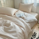 GobekUsa Ice Silky Solid Bedding Set - Cooling Satin Smooth Quilt Cover Set