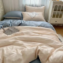 GobekUsa Ice Silky Solid Bedding Set - Cooling Satin Smooth Quilt Cover Set