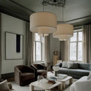 GobekUsa Bohemia Fabric Pendel Lamp: Handmade French Design for Home, Office, and Hotel