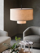 GobekUsa Handmade Fabric Chandelier: Retro Hanging Lamp for Home & Office