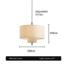 GobekUsa Handmade Fabric Chandelier: Retro Hanging Lamp for Home & Office