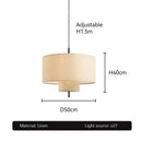 GobekUsa Handmade Fabric Chandelier: Retro Hanging Lamp for Home & Office