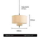GobekUsa Handmade Fabric Chandelier: Retro Hanging Lamp for Home & Office