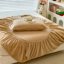 GobekUsa Cozy Milk Velvet Fitted Sheet for Autumn & Winter Mattress Topper