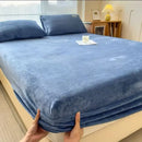 GobekUsa Cozy Milk Velvet Fitted Sheet for Autumn & Winter Mattress Topper