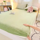 GobekUsa Cozy Milk Velvet Fitted Sheet for Autumn & Winter Mattress Topper