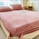 GobekUsa Cozy Milk Velvet Fitted Sheet for Autumn & Winter Mattress Topper