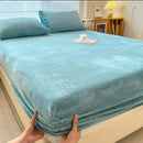 GobekUsa Cozy Milk Velvet Fitted Sheet for Autumn & Winter Mattress Topper