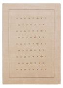 Beige Hand Loomed Wool Area Rug Modern Tribal Design by The Rug Decor
