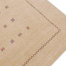 Beige Hand Loomed Wool Area Rug Modern Tribal Design by The Rug Decor